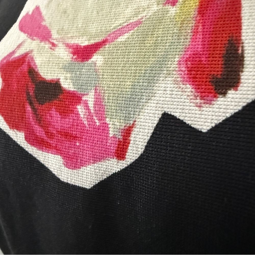 Carolina Herrera Black Midi Dress with Floral Design - Picture 5 of 16